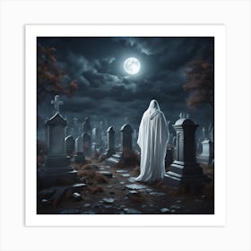Ghost In The Graveyard 1 Art Print
