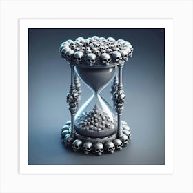 Hourglass With Skulls 3 Art Print