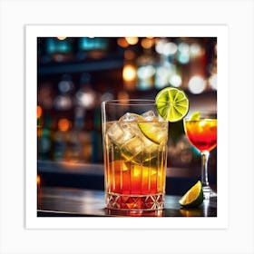 Cocktail On A Bar 8 Art Print