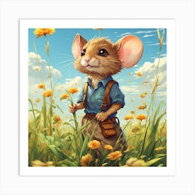 Mouse In The Meadow Art Print