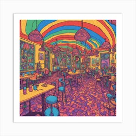 Candy Café Art Print