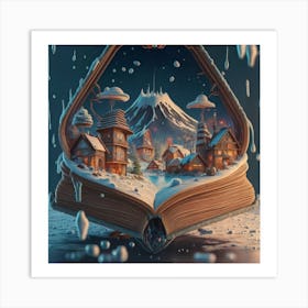 Magical Cities Seen Through Intricate Book Nook 16 Art Print