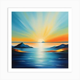 Sunset Over The Sea 2 Art Print