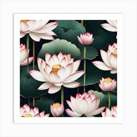 Lotus Flower Wallpaper 9 Art Print