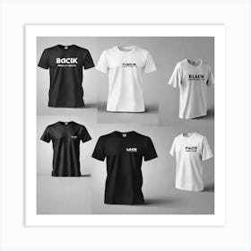 Black T Shirts Art Print