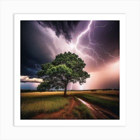 Lightning In The Sky 18 Art Print