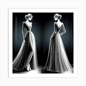 A graceful woman Art Print