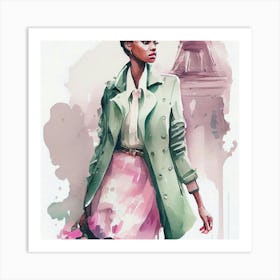 Paris Fashion Illustration 1 Art Print