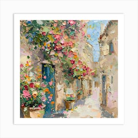 Street Of Flowers Art Print