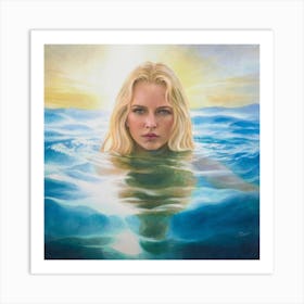 Into The Water Blonde Art Print 6 Art Print