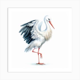 Stork 1 Art Print