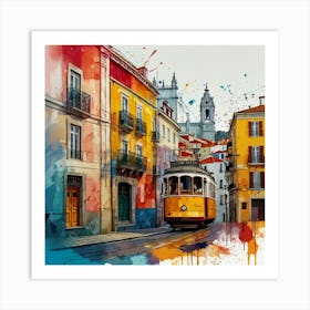 Lisbon Tram Art Print