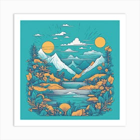 Mountain Landscape 3 Art Print