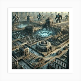 A Fortified View Of The Tytan Control Hubs In Belarus Art Print