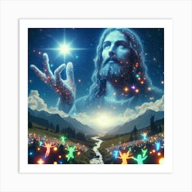 Jesus In The Sky 1 Art Print