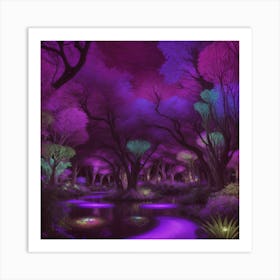 Purple Forest Art Print