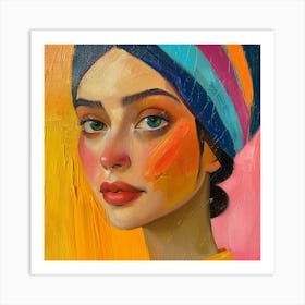 Portrait Of A Woman With A Turban Art Print