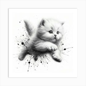 Cat Painting 3 Art Print