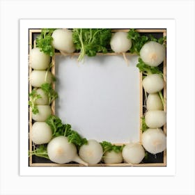 White Onion Frame Art Print