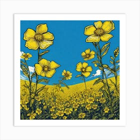 Yellow Sunflowers 1 Art Print