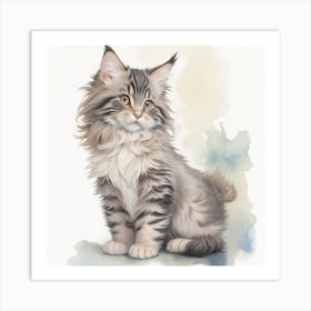 Coon Kitten Art Print