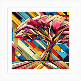 Abstract modernist Acacia tree 3 Art Print