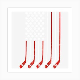 Trending Hockey Stick Usa Flag Hockey Player Lover Art Print