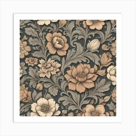 Wallpaper Floral Pattern Art Print