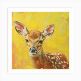 Fawn painting 1 Art Print