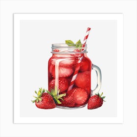 Strawberry Iced Tea 4 Art Print