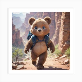 Bear At The Grand Canyon Art Print