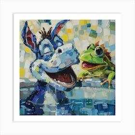 Donald And Frog 1 Art Print