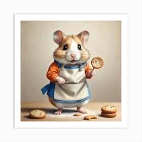 Hamster In Apron 3 Art Print