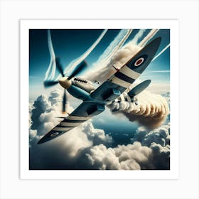 Spitfire In Flight 1 Art Print