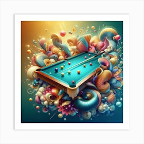 Pool Table 1 Art Print