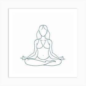 Woman Meditating 1 Art Print