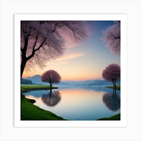 Sakura Trees 1 Art Print