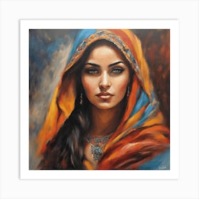 Wall art Islamic moroccan Woman Art Print