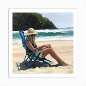 Beach Chair Art Print