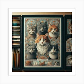 Cat Portraits Art Print