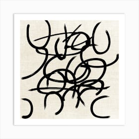 Calligraphy In Black Art Print