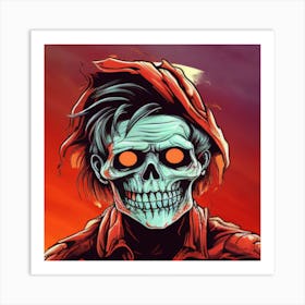 Crypt Skeleton Art Print