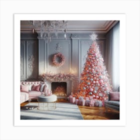 A pink Christmas Art Print