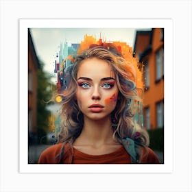 Portrait Of A Beautiful Girl Art Print