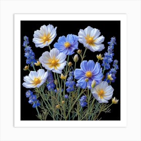 Blue Cosmos Art Print