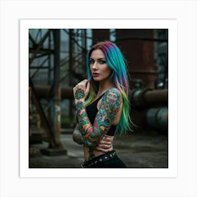 Living Art: The Allure of a Tattooed Woman Tattooed Woman Poster