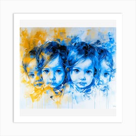 Three Little Girls 1 Art Print