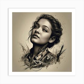 Portrait Of A Woman 3 Art Print