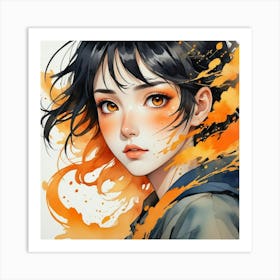 Anime Girl 3 Art Print