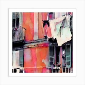 Naples Italy Laundry Art Print